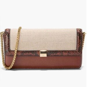 Daniella Canvas & Leather Wallet on a Chain
